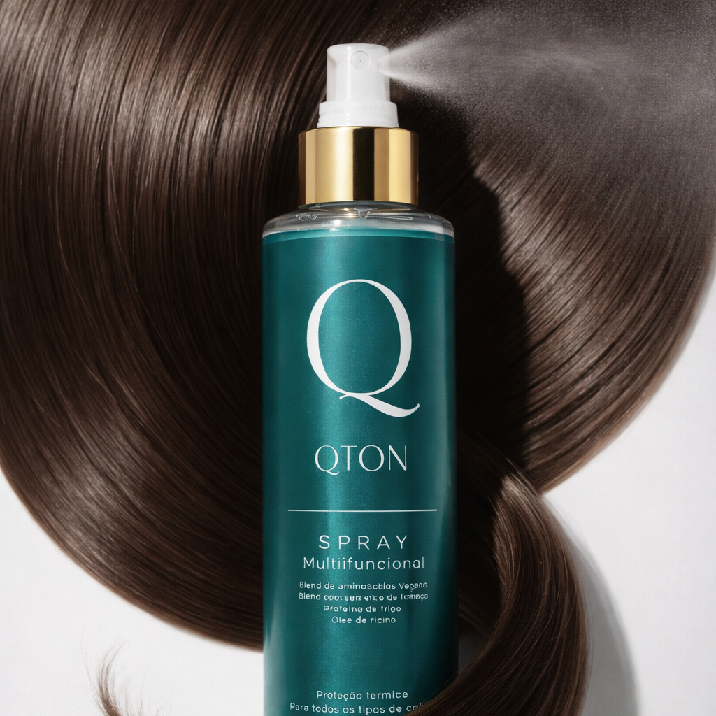 Spray Multifuncional Capilar Proteção Térmica Anti-Frizz Brilho — Renova QTON