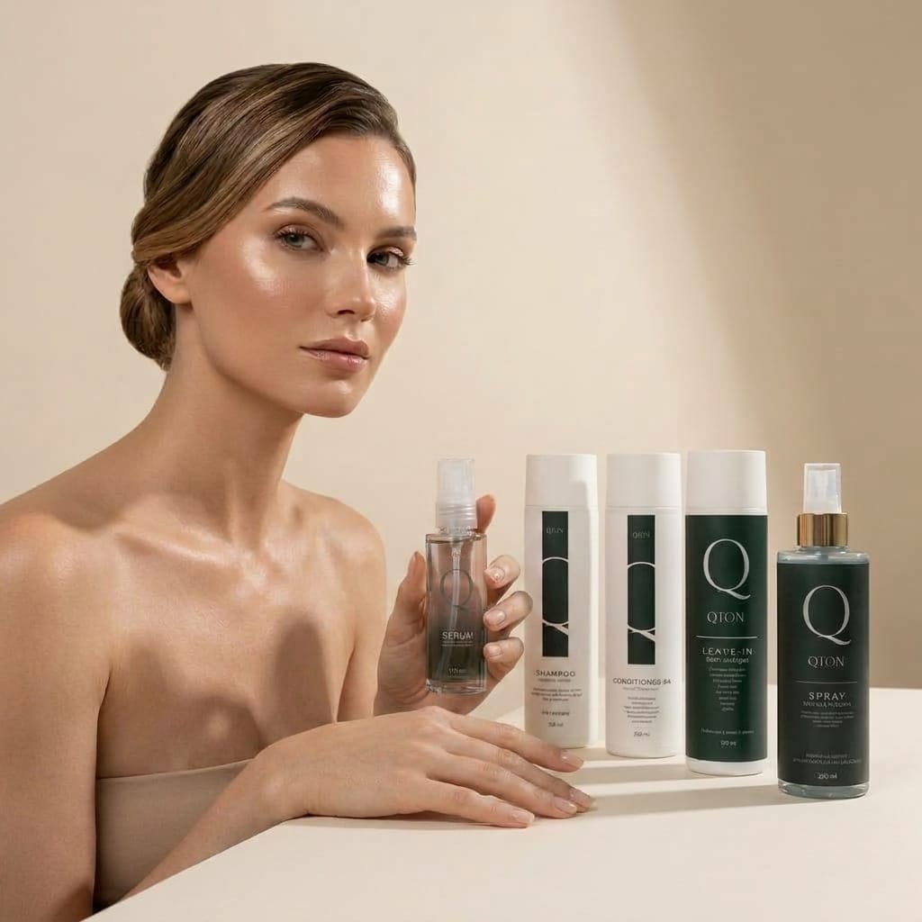 Kit Capilar Completo 5 Produtos Rotina Profissional Shampoo Condicionador Leave-in Spray Sérum — Ritual QTON