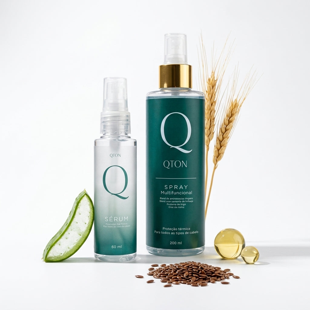 Kit Sérum Reparador + Spray Multifuncional Capilar Fórmula Profissional — Duo Renova QTON