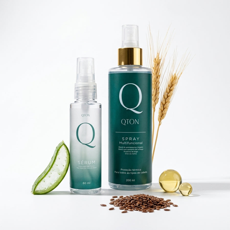 Kit Sérum Reparador + Spray Multifuncional Capilar Fórmula Profissional — Duo Renova QTON
