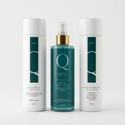 Kit Capilar Element QTON Shampoo + Condicionador + Spray - Rotina Completa de Hidratação e Proteção