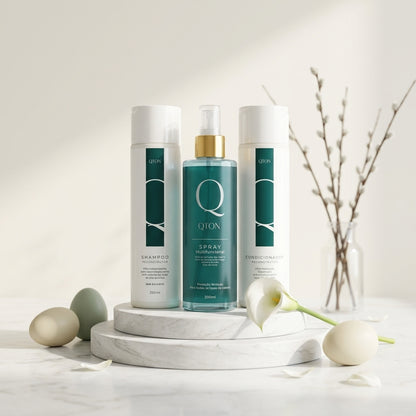 Kit Capilar Element QTON Shampoo + Condicionador + Spray - Rotina Completa de Hidratação e Proteção